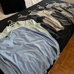 Light Blue Short Sleeve Henley Tee - John Varvatos